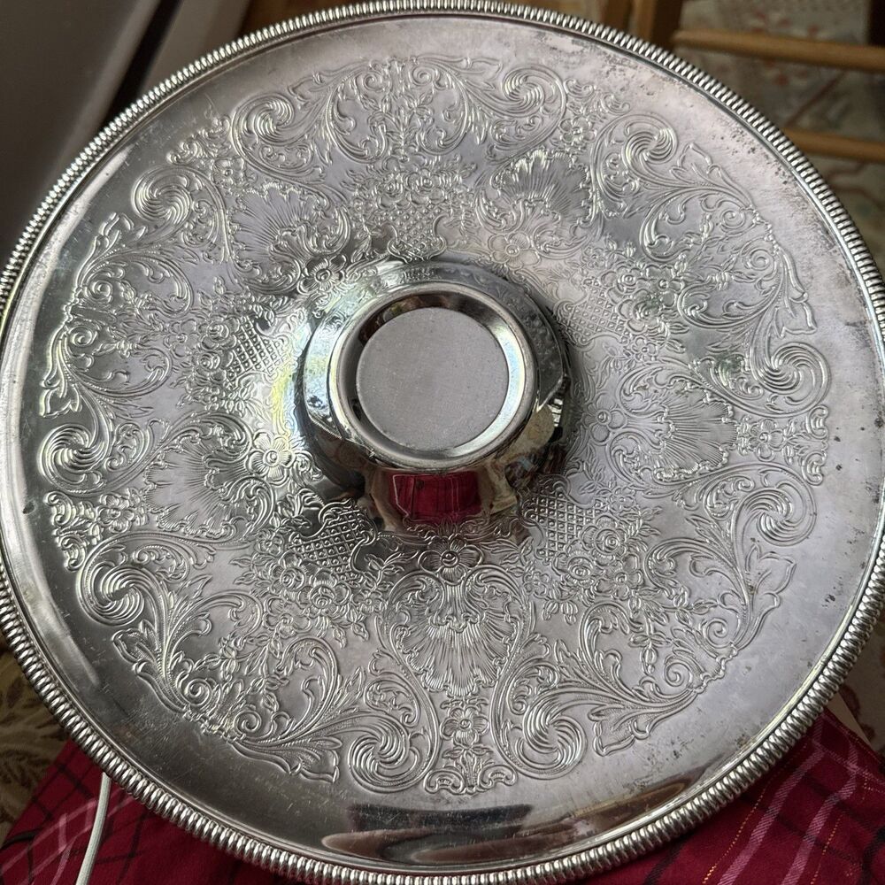 Vintage International Silver Co - Silver Plated 12” Serving Tray Platter Display